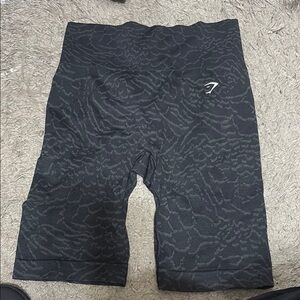 Black Patterned Gymshark Shorts